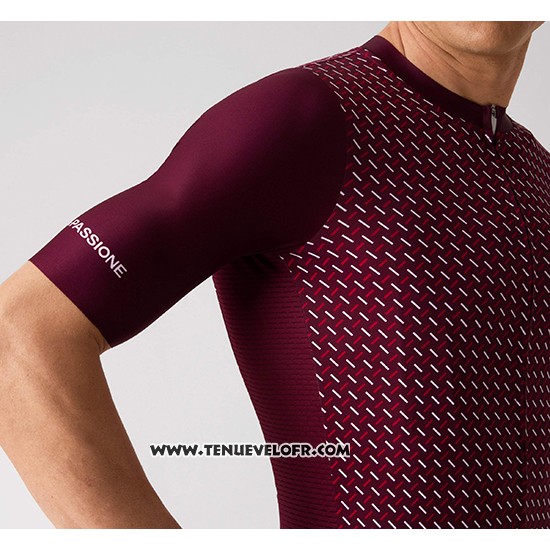 2019 Maillot Ciclismo La Passione Rouge Manches Courtes et Cuissard